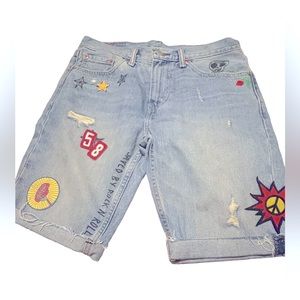 Levi's Mens Saved By Rock N' Roll Casual Bermuda Shorts,